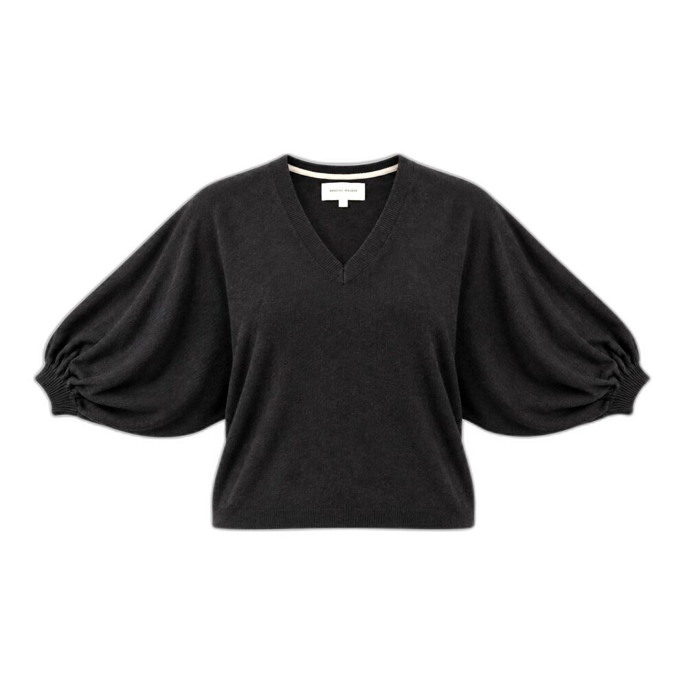 Brochu Walker Black Cashmere Dolman V-Neck Sweater